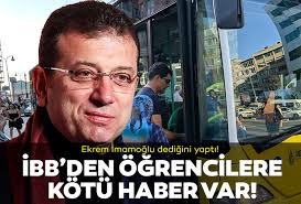 Ekrem İmamoğlu dediğini yaptı! Öğrencilerin ulaşım zammından muaf tutulması  kararını veto etti
