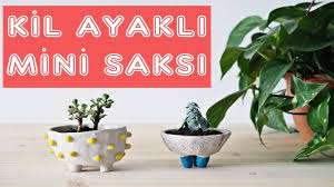 Kilden Ayakli Mini Saksilar Nasil Yapilir Clay Miniature Flower Pod Youtube
