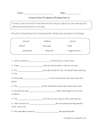 In order to complete these worksheets, you will need to read each sentence that you are presented with completely and look for meaning of words that are often. Englishlinx Com Context Clues Worksheets