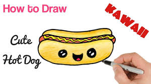 How To Draw Hot Dog Easy Food Drawing Hot Dog Drawing Dog Drawing Simple Personalize it with photos & text or purchase as is! how to draw hot dog easy food drawing