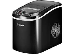 The costway ice maker delivers high qualities of ice and consumes little power due to its high energy efficiency. Costway Black Portable Compact Electric Ice Maker Machine Mini Cube 26lb Day Newegg Com