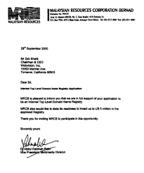 What kind of business does mrcb do in malaysia? Group One Registry Icann Proposal