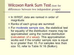 Otherwise the sum of the ranks of the differences above zero. Non Parametric Statistics Ppt Download