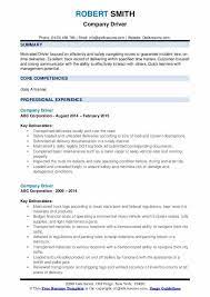 Maybe you would like to learn more about one of these? Company Driver Resume Samples Qwikresume
