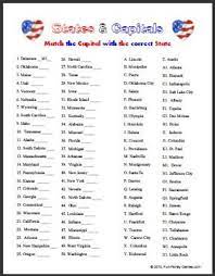 All 50 States Trivia States And Capitals State Capitals Quiz United States Capitals