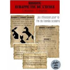 Jeu D Evasion Echappe Toi De L Ecole Escape Game Lesson Education