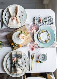 5 Easy Ways To Brighten Up Your Kitchen This Spring Hello Fashion Mismatched Plates Decor Table