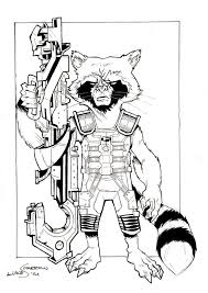 Rocket Raccoon Superhero Coloring Rocket Raccoon Coloring Pages