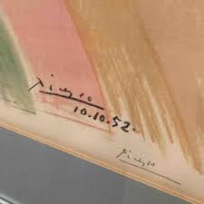 Dann ging picasso auf seine kunsttauben über und zeigte uns an die hundert entwürfe für sein plakat; Taube Im Regenbogen P Picasso Farblithiografie Aus Bares Fur Rares