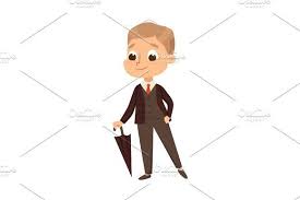 Little Gentleman In Elegant Suit Little Gentleman Cartoon Styles Cute Boys