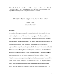 Pdf Divine And Human Happiness In Nicomachean Ethics Stephen Bush Academia Edu