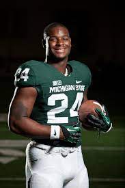 Le'veon bell michigan state spartans unsigned dropping ball after scoring touchdown vs. Michigan State Football On Twitter 2012 Michigan State Football Media Day Le Veon Bell Portrait By Matthew Mitchell Spartans Http T Co Bm6kwyeq