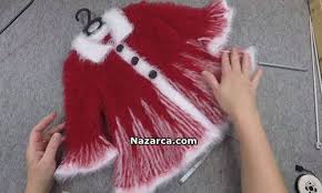 Orgu Ipleri Ve Tarama Teknigi Ile Yalanci Kurklu Kiz Cocuk Yilbasi Mantosu Olarak Yapilan Bastan Sona Sis Ile Yapil Baby Knitting Patterns Orgu Orgu Egitimleri
