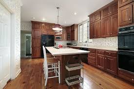 43 Kitchens With Extensive Dark Wood Throughout Kitchen Cabinets And Countertops Kitchen Design Cherry Cabinets Kitchen