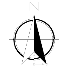 This is a north arrow symbol with true north arrow and text. Pin By Maria Persson On Want It Autocad Compass Drawing Architecture Symbols