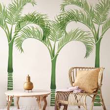 Stencilslab wall stencils are the great alternative to expensive wallpaper or decals! Royal Palm Stencil For Wall Decor Large Palm Tree Stencil By Cutting Edge Stencils