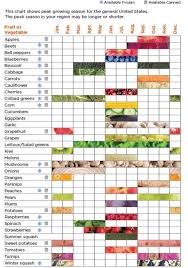 Peak Growing Seasons For Fruits And Vegetables Coolguides In 2020 Vegetable Growing Chart Growing Vegetables Seasons Chart