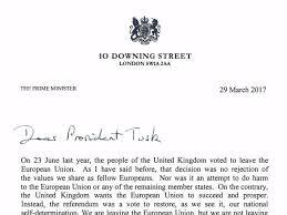 This is the fastest way to get your i have written a step by step guide for writing letters for most occasions. Read Theresa May S Article 50 Brexit Letter To Donald Tusk In Full