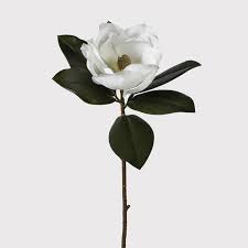 Artificial large foam fake flower simulation giant magnolia flower head wedding background design mall window display. White Magnolia Stem Design Vintage Faux Flowers