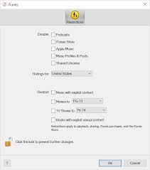 Your music, tv shows, movies, podcasts, and audiobooks will transfer automatically to the apple music, apple tv, apple podcasts, and apple books apps where you'll still have access to your favorite. Use Restrictions In Itunes On Your Pc Apple Support