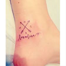 Custom Tattoo Design Modern Calligraphy Hand Lettering Custom Tattoo Design Custom Tattoo Simple Compass Tattoo