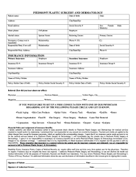 Piedmont plastic surgery & dermatology 315 19th st se, building 100, hickory, nc 28602, usa. Fillable Online Patient Registration Form Piedmont Plastic Surgery Dermatology Fax Email Print Pdffiller