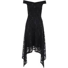 Quiz Quiz Black Lace Sequin Asymmetric Dip Hem Dress 60 Liked On Polyvore Featuring Dresses Cocktail Dress Lace Sequin Cocktail Dress Short Sleeve Dresses