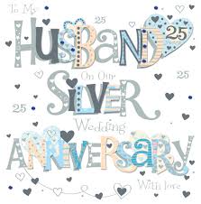 It is not always necessary to buy an expensive gift item for your husband, sometimes anniversary quotes for husbands can do wonders. Husband Silver 25th Wedding Anniversary Greeting Card 8 Square Handmade Cards Buy Online In Indonesia At Desertcart Id Productid 51645649