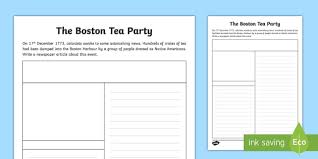 Download and print these free coloring page boston tea party coloring pages for free. The Boston Tea Party Newspaper Report Writing Worksheet