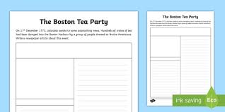 There's something for everyone from beginners to the advanced. The Boston Tea Party Newspaper Report Writing Worksheet