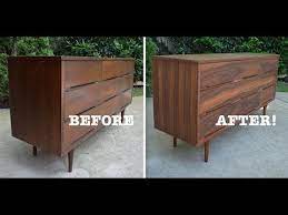 Don't put that old sofa on the curb! Mid Century Modern Dresser Makeover Strip And Refinish Thrift Diving Youtube