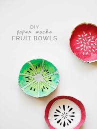 Simple Diy Fruit Bowls Avec Images Bols En Papier Mache Bols En Papier Creations En Papier Mache