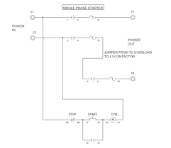 wiring a single phase motor through a 3 phase contactor how