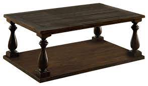Explore 6 listings for large dark wood coffee table at best prices. Wooden Coffee Table With Open Bottom Shelf Dark Walnut Brown Traditional Coffee Tables By Benzara Woodland Imprts The Urban Port Houzz