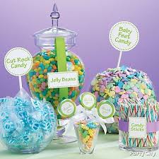10 Sweet Ideas For A Fabulous Candy Buffet Party City Sweet Baby Shower Ideas Baby Shower Fun Baby Shower