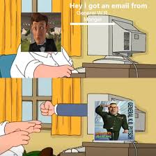 Derek Gets An Email Punch From General W.R. Monger by ArielAriasPetzoldt