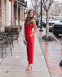Red Jumpsuits For Holiday Party Fashion Dresses Fashion Fashion Inspo