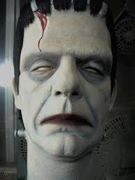 OOAK Ghost of Frankenstein GLOW Mask NOT Don Post ~ Tharp
