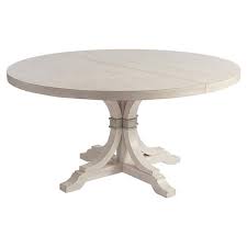 Barclay Butera Magnolia Modern Round Extendable Whitewash Dining Table 60d In 2020 Whitewash Dining Table Dining Table Round Dining Table