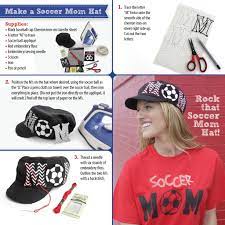 What Mom Doesn T Want To Show Her Support Make This Easy Trendy Hat Before The Next Big Game Soccer Mom Hats Mom Hats Soccer Mom