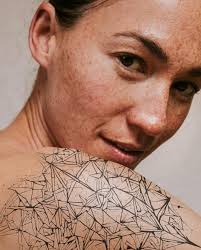 Abstract Geometric Heart Tattoo, Symmetrical Line Art Tattoo, Black Ink  Tattoo, Modern Edge Tattoo, Complex Shapes Tattoo, Fusion Tattoo