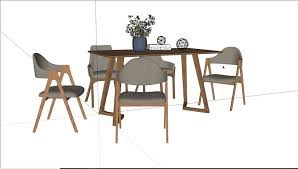 Download furniture revit files for free with bimsmith. 2797 Dining Table And Chair Sketchup Model Free Download Gháº¿