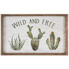 Cactus Wild Free Wood Wall Decor Cactus Decor Bedroom Wood Wall Decor Kids Wall Decor