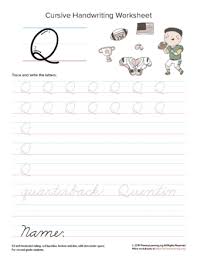 How often do you write a capital cursive x? Cursive Uppercase Q Worksheet Primarylearning Org