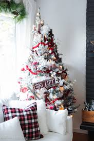 And white living room christmas , decorating in red , red christmas decoration. Red White Christmas Decorating New Living Room Tour The Happy Housie