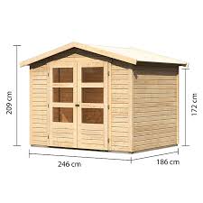 So kaufen sie die bauhaus gutscheinkarten! Karibu Gartenhaus Amberg L X B 246 X 186 Cm Wandstarke 19 Mm Satteldach Bauhaus Satteldach Karibu Gartenhaus Gartenhaus