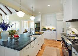 They're beautiful in the kitchen and the bathroom with a clean edge. Soapstone Counters Traditional Kitchen Benjamin Moore White Dove Martha O Hara Interiors