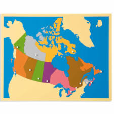 First level has the outline tips. Puzzle Map Canada Nienhuis Montessori