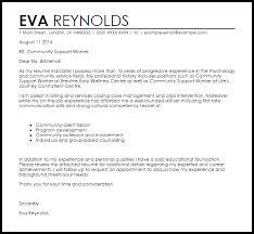 Community Support Worker Cover Letter Sample Cover Letter Templates Examples Sample Resume Cover Letter Job Cover Letter Cover Letter For Resume