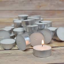Bulk Pack 50 Wax Tea Light Candles In Bulk Unscented Standard On Sale Now From Paperlanternstore At The Best Bulk Wholesale Prices